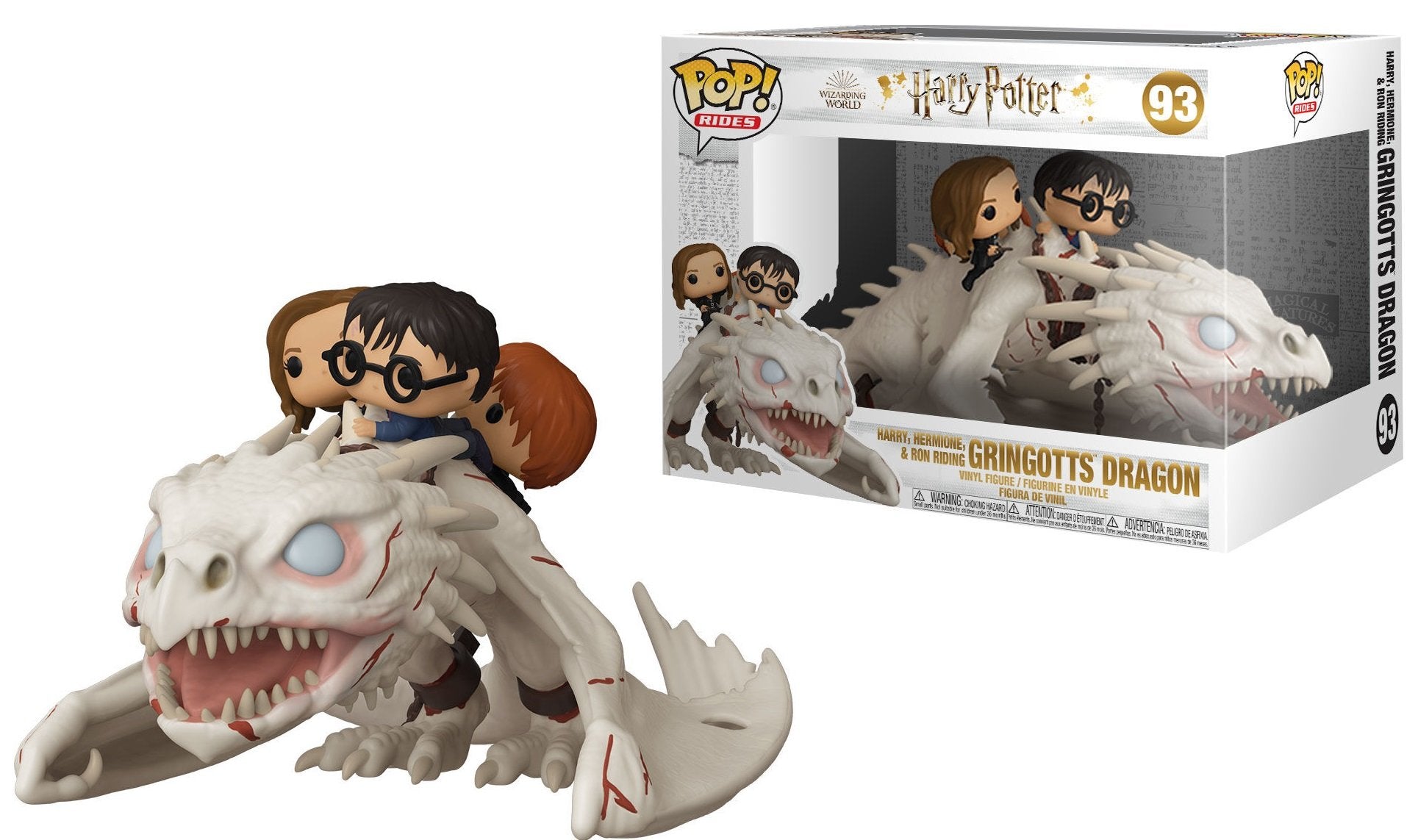 HARRY POTTERPop Rides Super DLX N° 93Harry, Ron, Hermi. w/Dragon