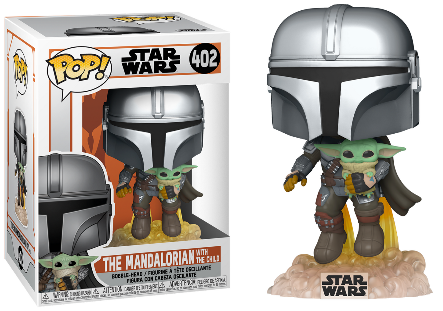 THE MANDALORIAN POP N° 402 Mando Flying w/ Jet Pack