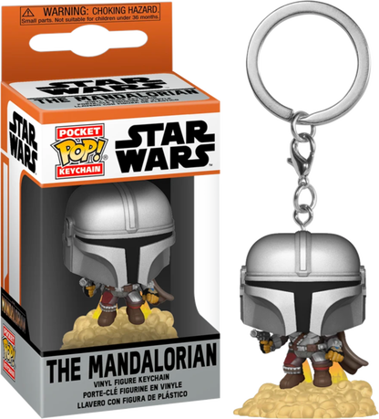 pop keychain the mandalorian with blaster
