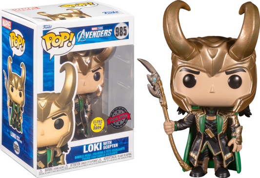 AVENGERS POP N° 985 Loki w/Scepter Glow In The Dark