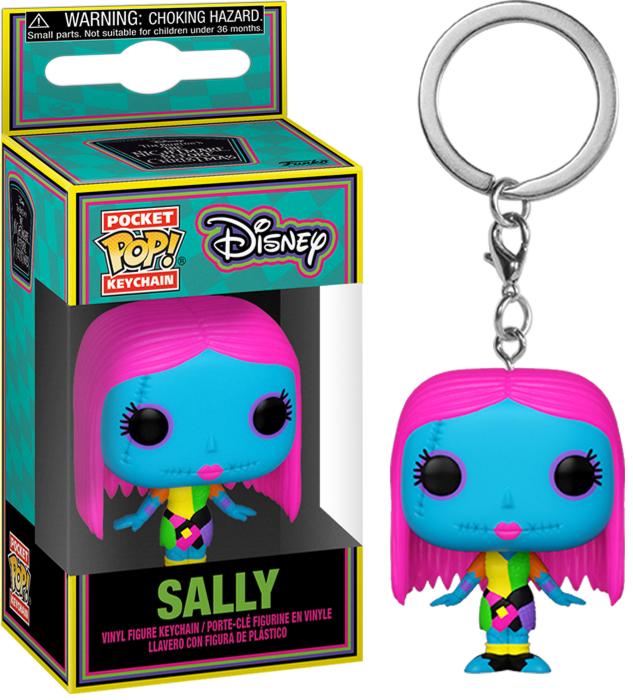 NIGHTMARE BEFORE CHRISTMAS Pocket Pop Keychains Blacklight Sally