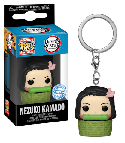 DEMON SLAYER Pocket Pop Keychains Nezuko in Basket