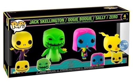 NIGHTMARE BEFORE CHRISTMAS POP Blacklight 4 PACK Sp. Edition