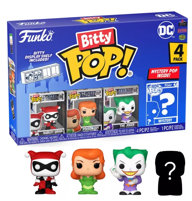 DC Bitty Pop 4 Pack 2.5cm Harley Quinn