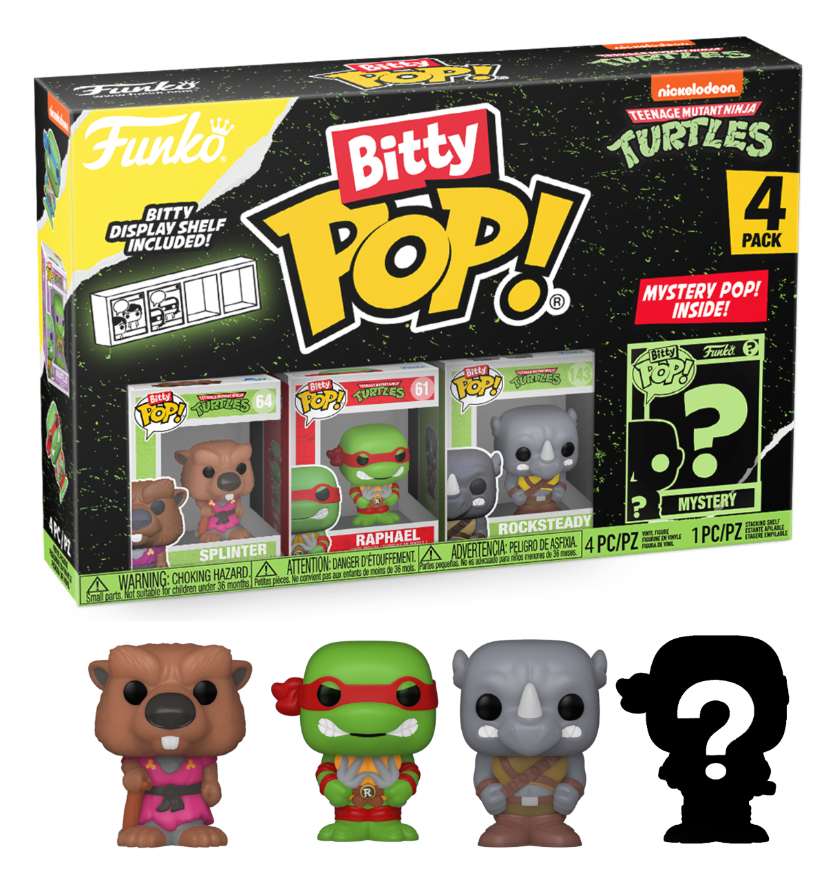 bitty pop teenage mutant ninja turtles 4 pack series 3