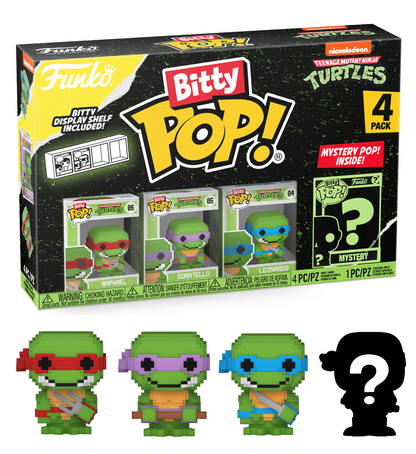 LES TORTUES NINJAS Bitty Pop 4 Pack 2.5cm 8-Bit