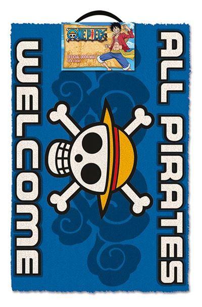 Коврик для двери One Piece - Приветствуются все пираты 