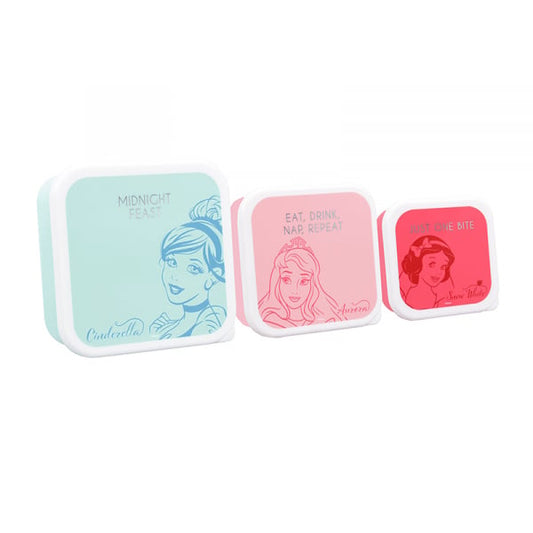 DISNEY Set de 3 boîtes pour lunch Princess