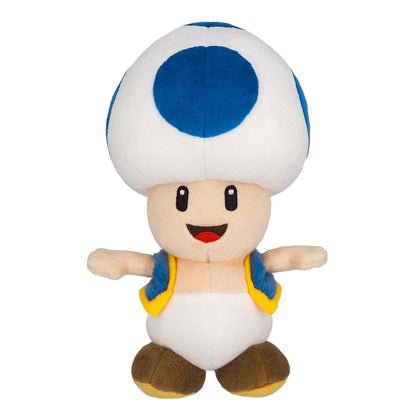 SUPER MARIO Toad Bleu Peluche 20cm