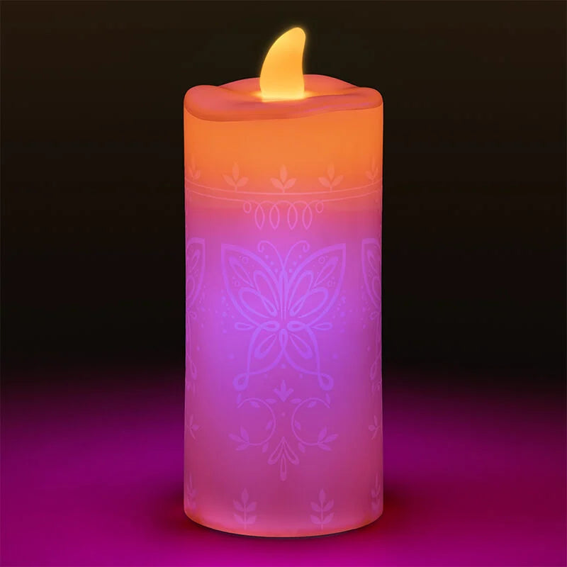 Encanto kaugjuhtimispuldi lamp - küünal ja liblikas