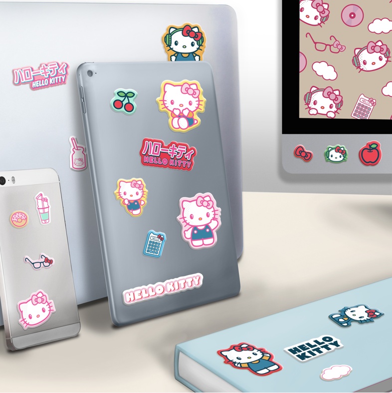 HELLO KITTY Puffy Gadget Decals