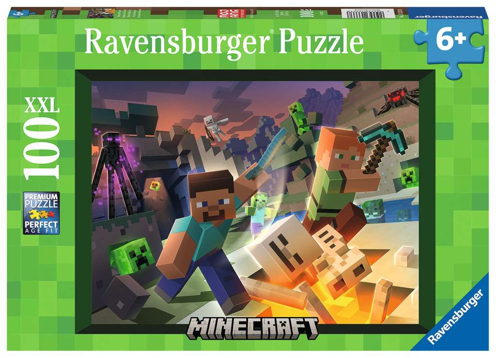 MINECRAFT Monstres de Minecraft Puzzle 100P XXL