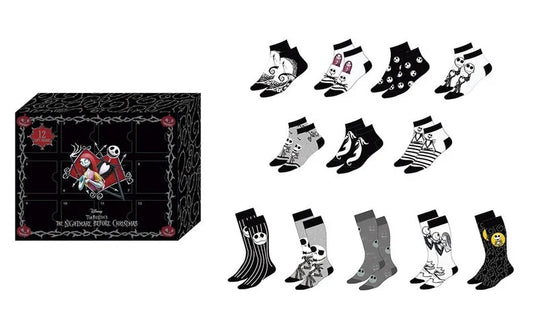 Gift Box Calendrier L'Étrange Noël de Monsieur Jack - 12 Paires de Chaussettes