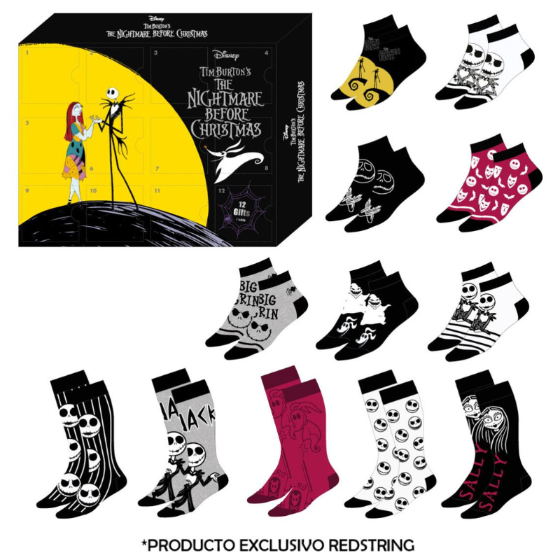 L'ETRANGE de Mr JACK Gift Box 12 Paires de Chaussettes (T 35-41)