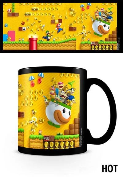 Mario Bros. Termoreaktív Bögre - Gold Coin Rush 