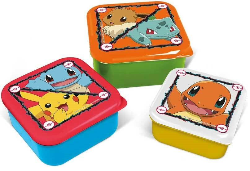 POKEMON Boîtes à Snack 3 pcs