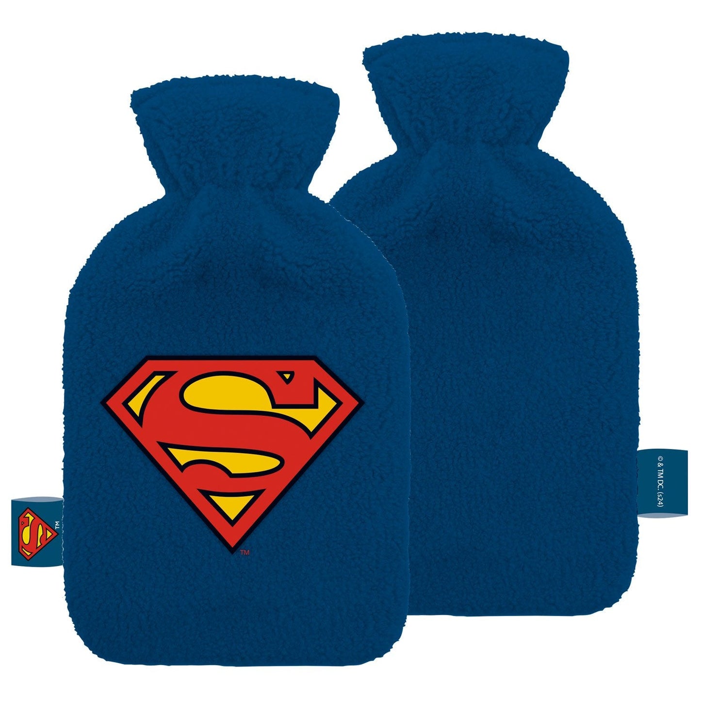 SUPERMAN Logo Bouillotte Peluche & Brodée