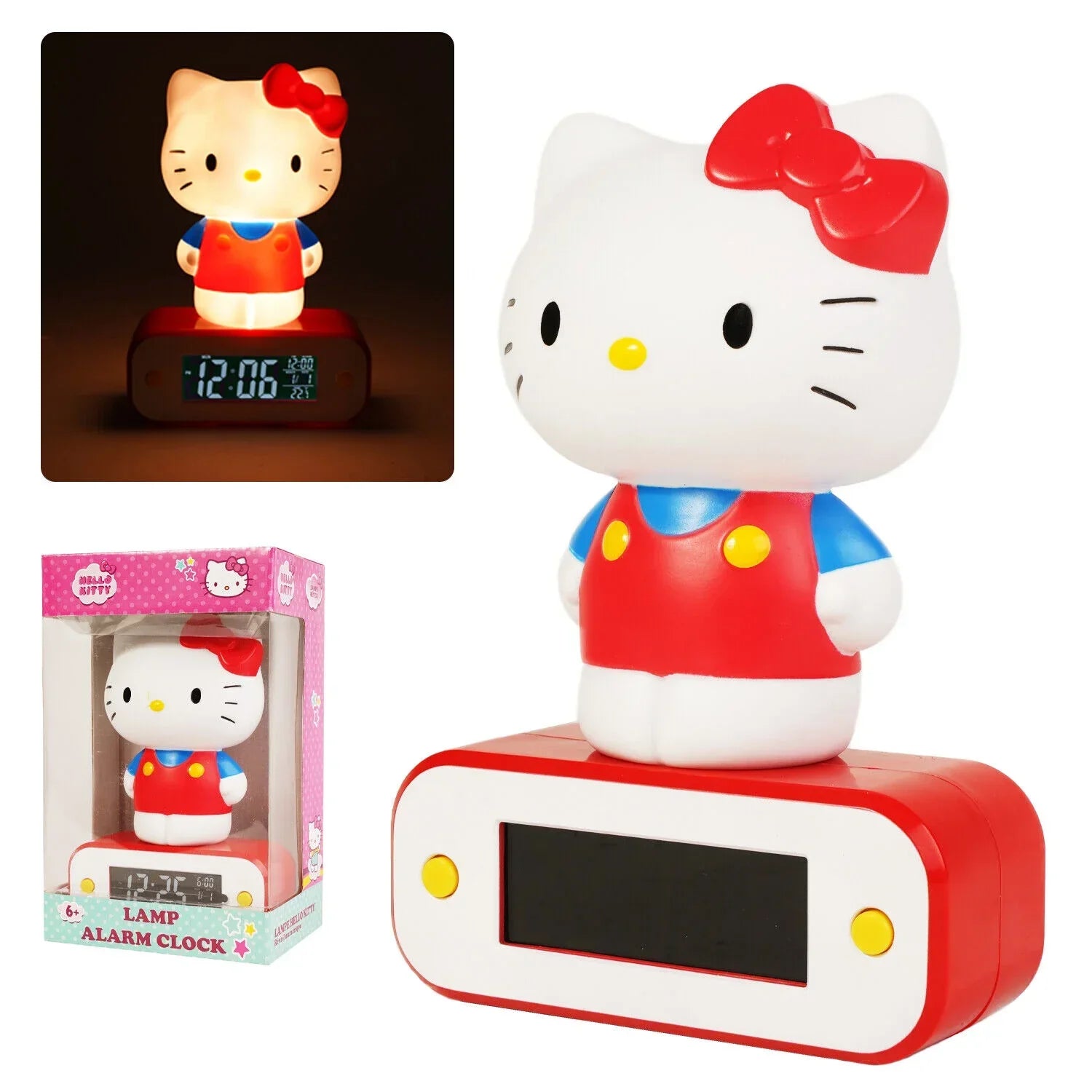 Budík a lampa Hello Kitty