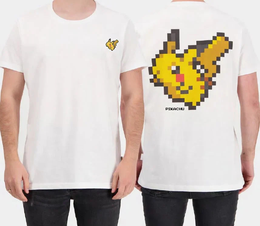 Тениска с Pokemon - Pixel Pikachu