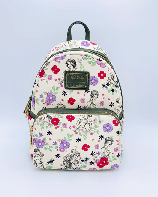 DISNEY Princess Sketch Floral Mini Sac à Dos Loungefly 'Exclusive'