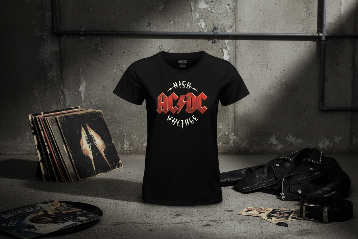 AC/DC Dame T-shirt - High Voltage