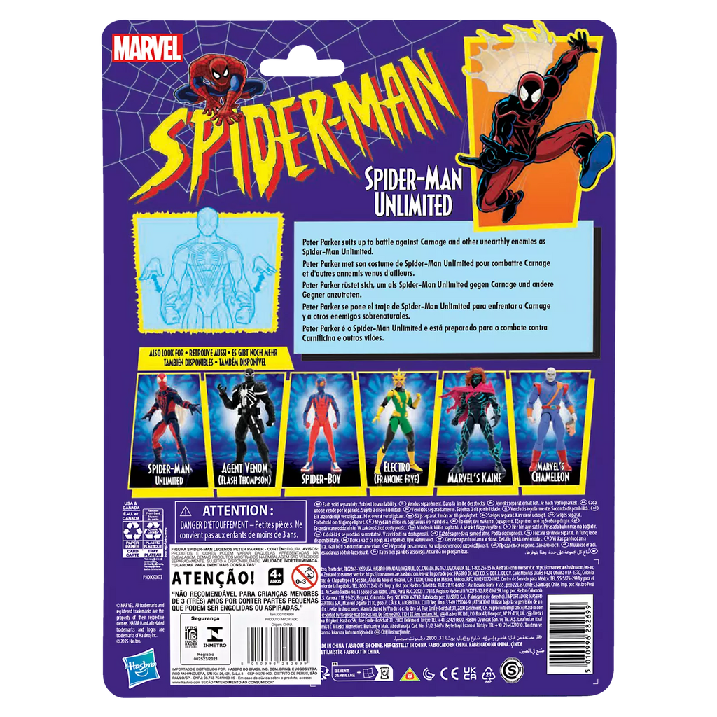 marvel legends series spider man unlimited hasbro