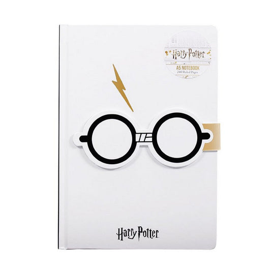 Carnet de notes Harry Potter - Éclair et Lunettes en relief