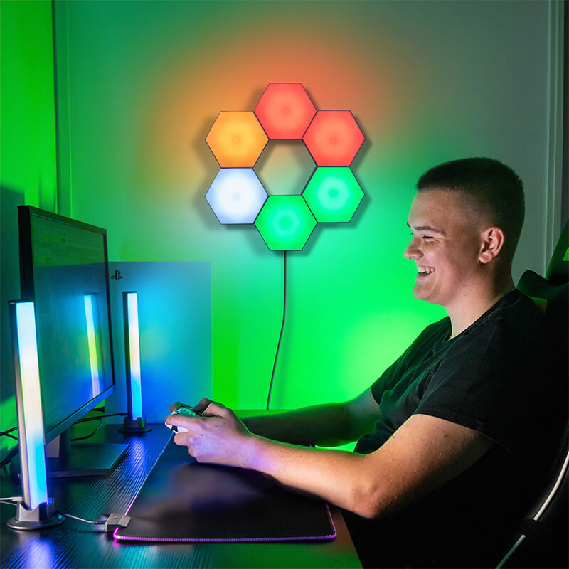 Éclairage Gaming LED Hexagonal Numskull