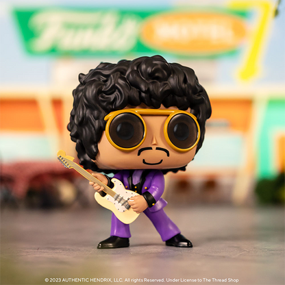 Jimi Hendrix en Costume Violet