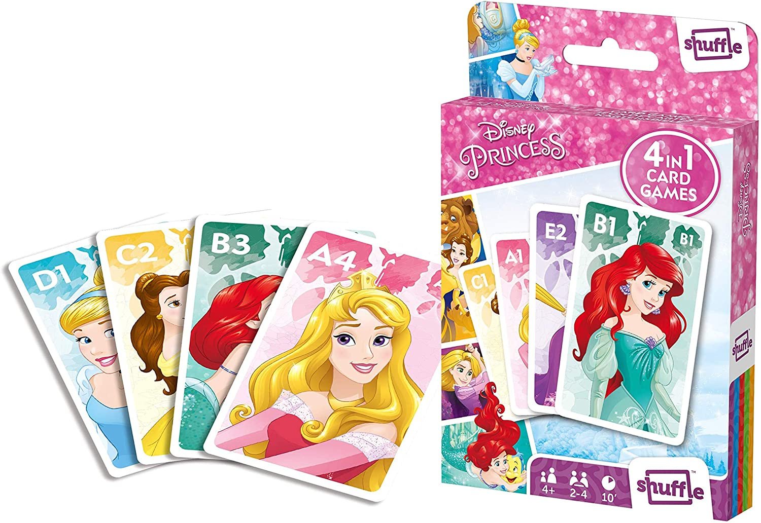 DISNEY PRINCESS Jeu de cartes 4 en 1