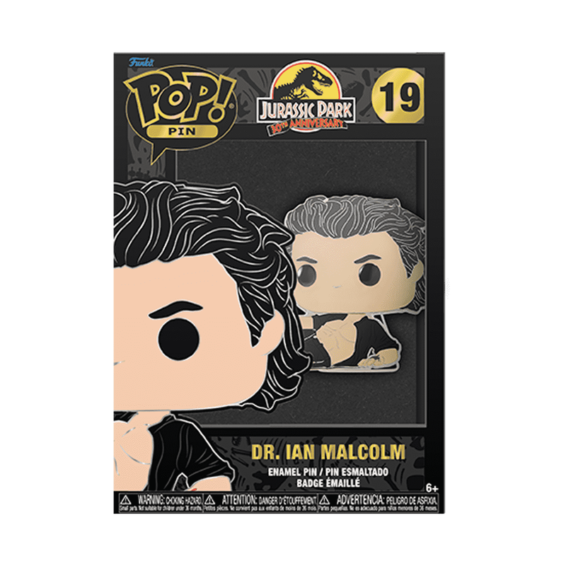 JURASSIC PARK Pop Large Enamel Pin N° 19 Dr. Ian Malcolm