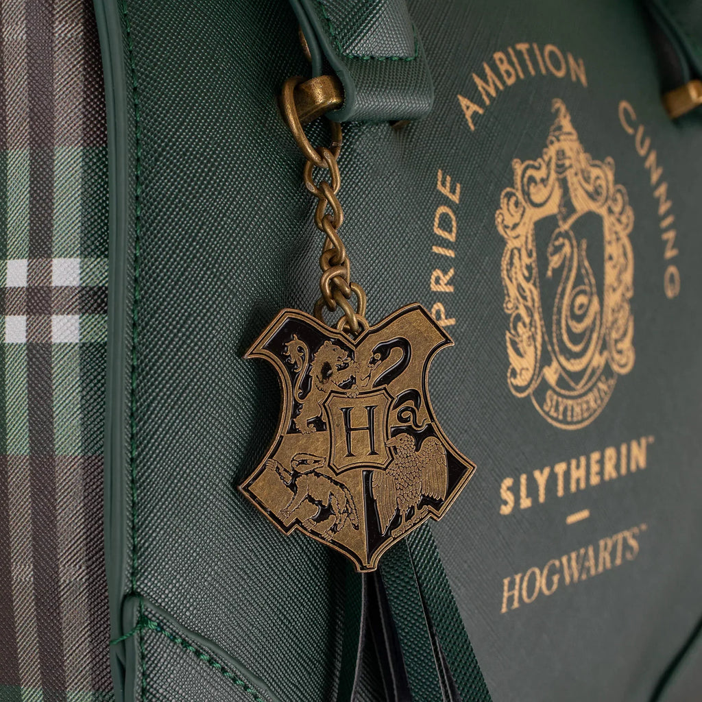Borsa a mano di lusso a quadri di Harry Potter - Serpeverde