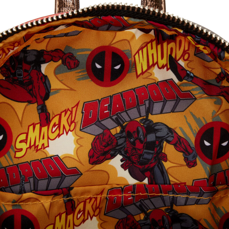 Mini batoh Deadpool Cosplay - metalický 