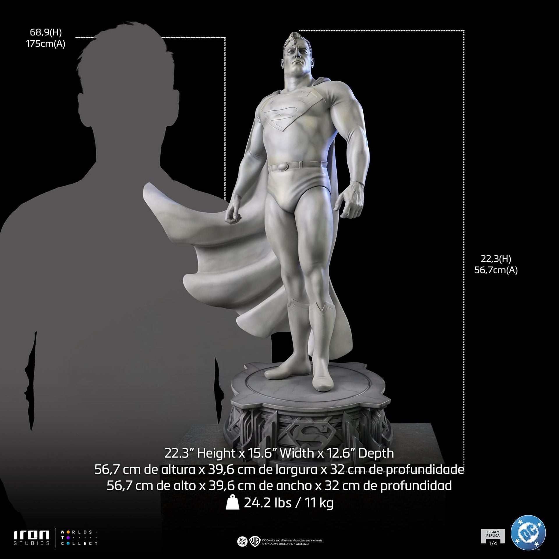 Statue Superman (Marble Version) - DC Trinity - Legacy Replica 1/4 - DC Comics