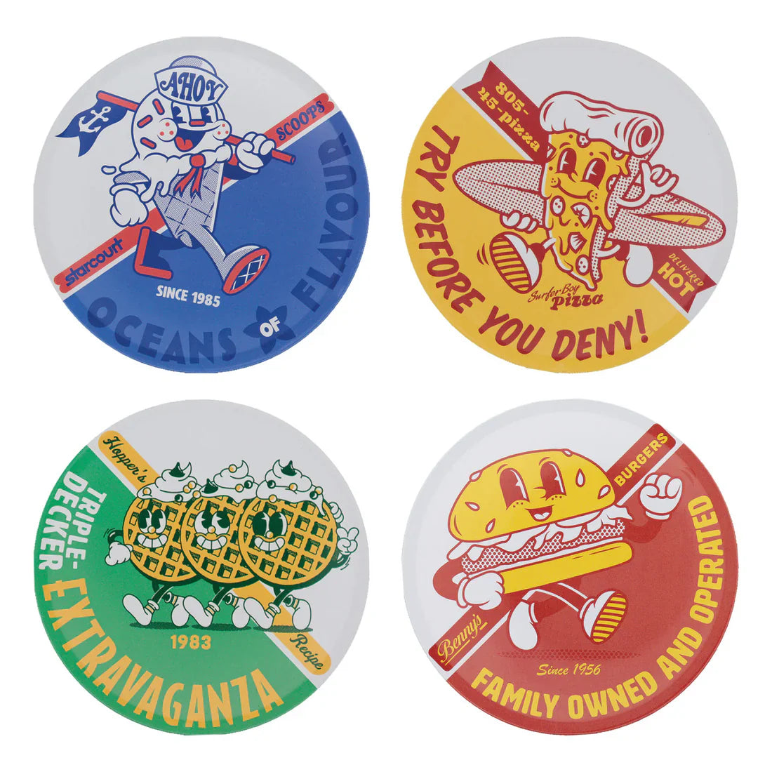 stranger things set of 4 coasters fanattik