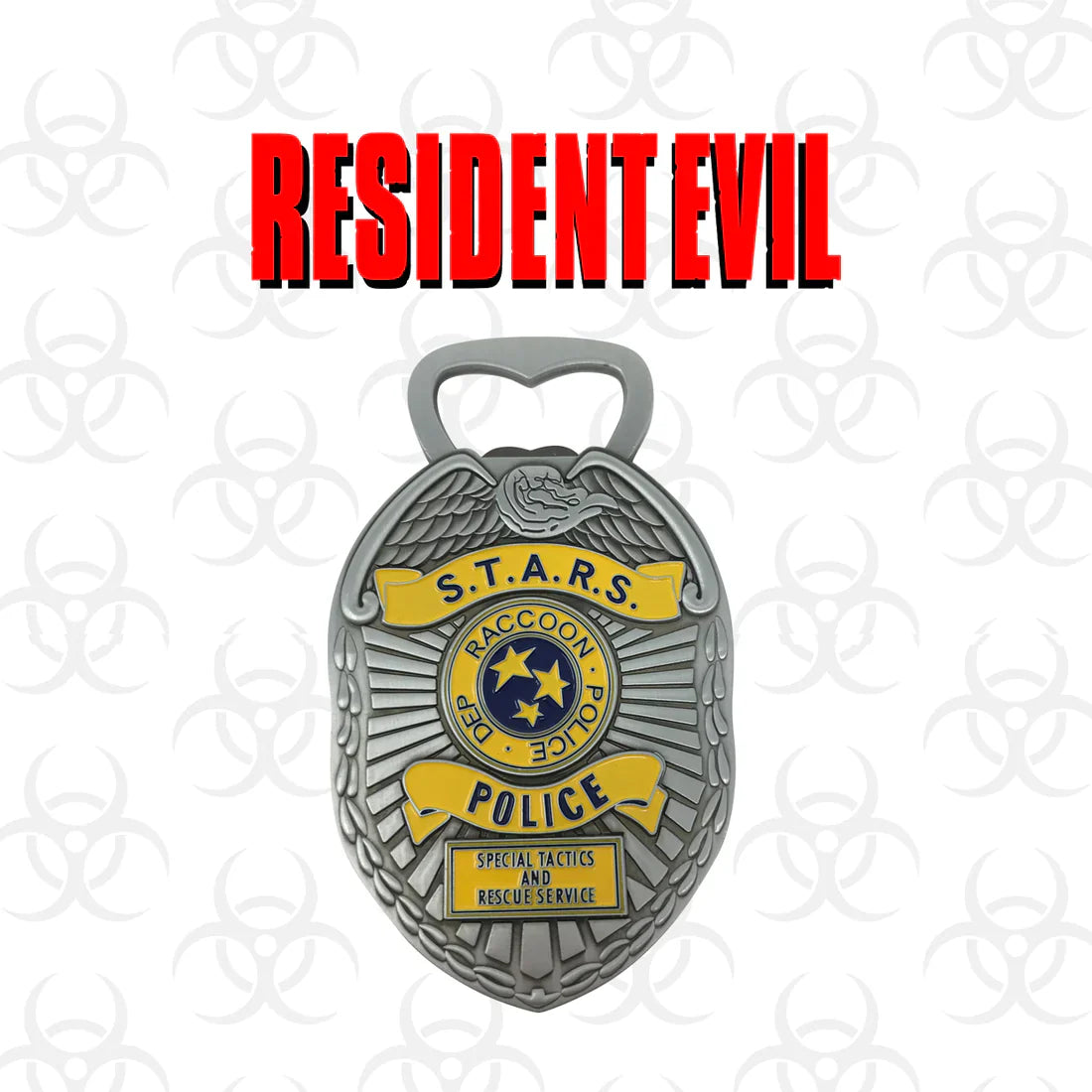 Otvírák na lahve s policejním odznakem Resident Evil STARS