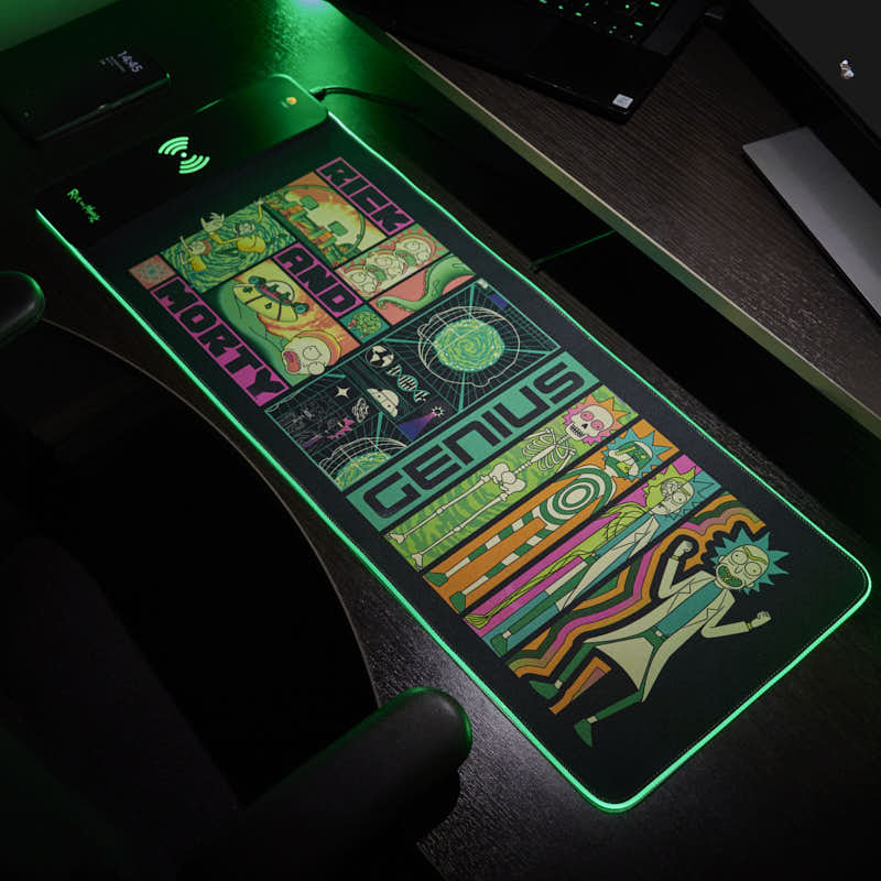 Rick and Morty – Übergroße Gaming-Matte und mobiles Ladegerät