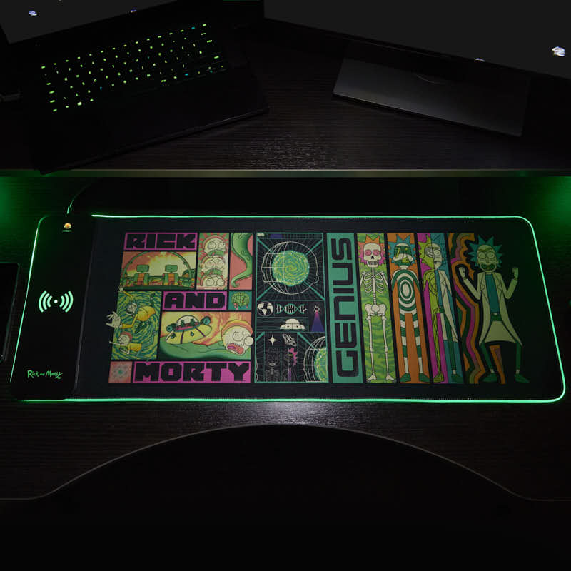 Rick and Morty – Übergroße Gaming-Matte und mobiles Ladegerät