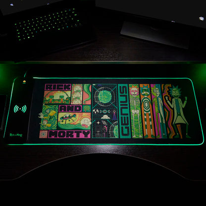 Rick and Morty – Übergroße Gaming-Matte und mobiles Ladegerät