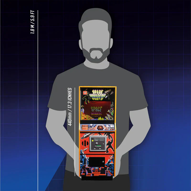 Ceturtdaļas izmēra arkādes skapis Space Invaders II daļa