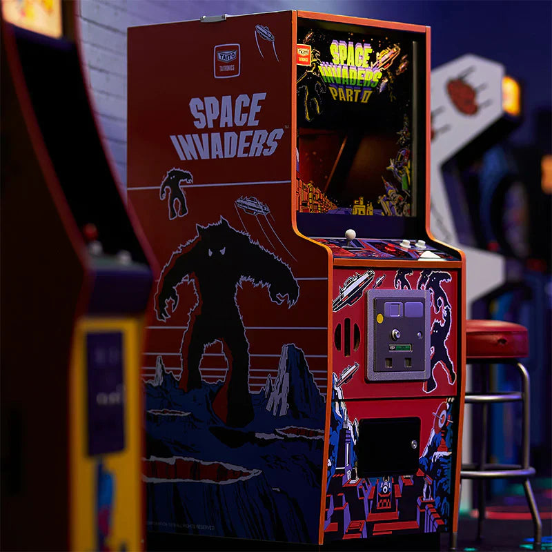 Ceturtdaļas izmēra arkādes skapis Space Invaders II daļa