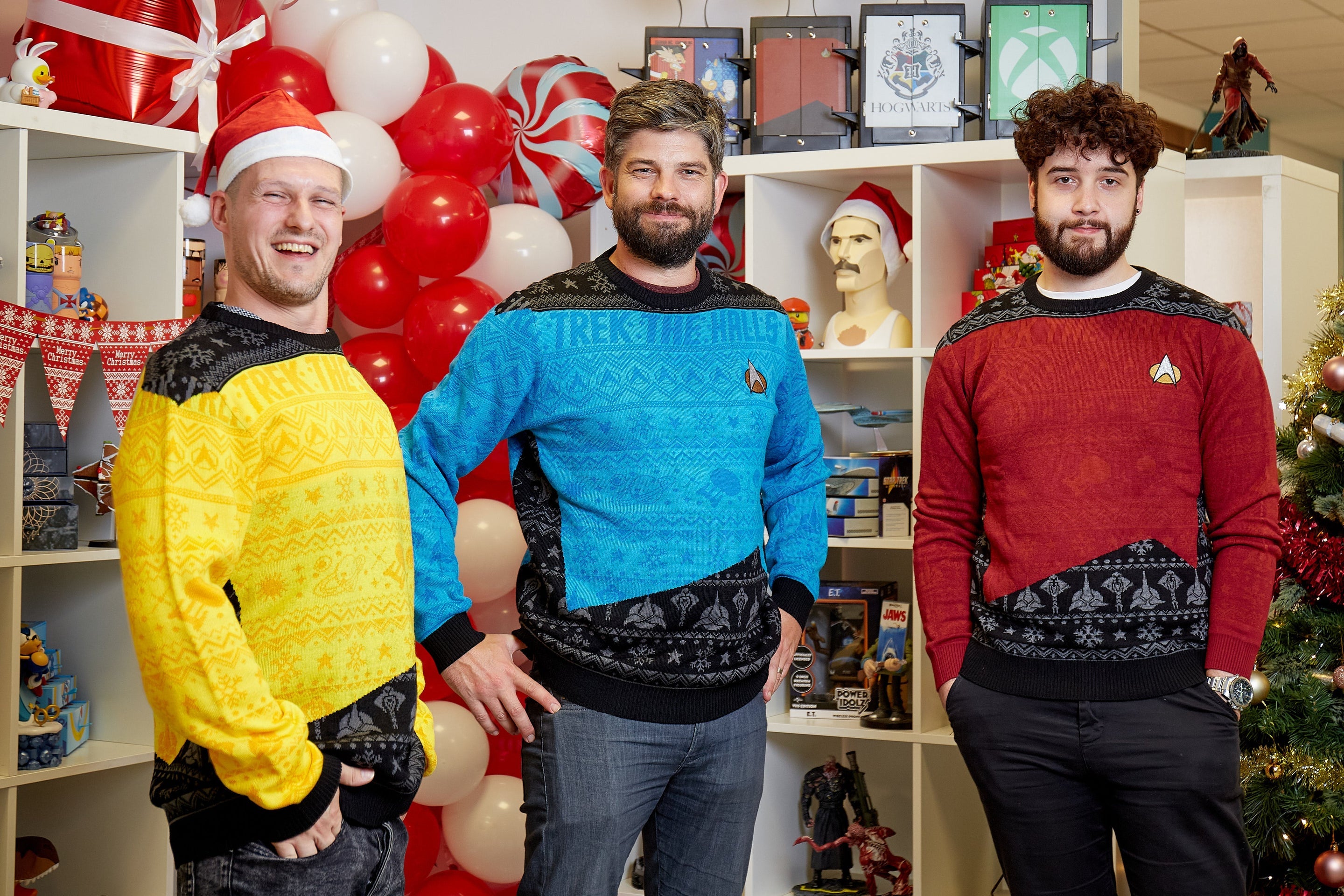 Modrý vánoční svetr Star Trek 