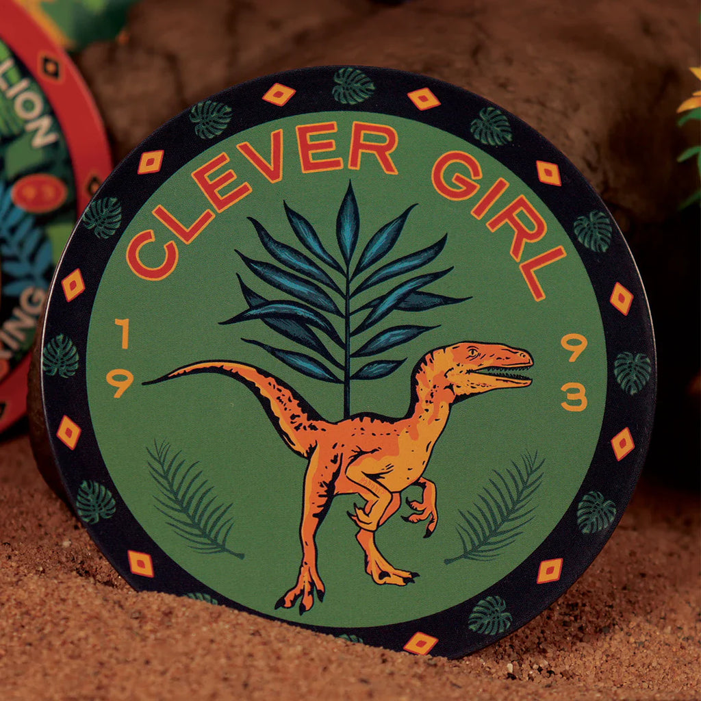 jurassic park set of 4 printed metal drinks coasters fanattik