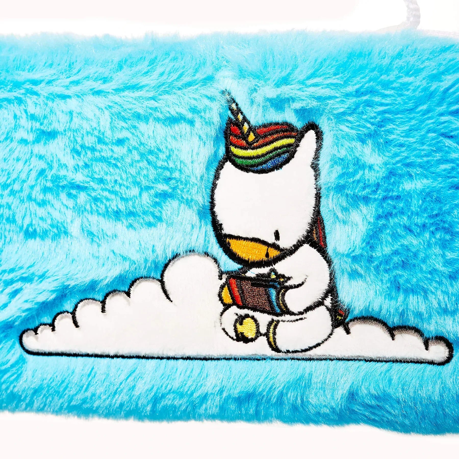 Nintendo Switch-hoesje - Blauwe pluizige eenhoorn