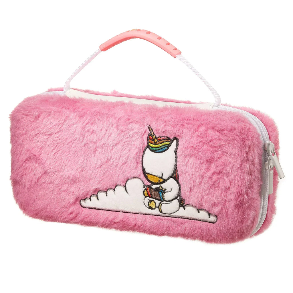 Étui Nintendo Switch - Licorne Fluffy Rose