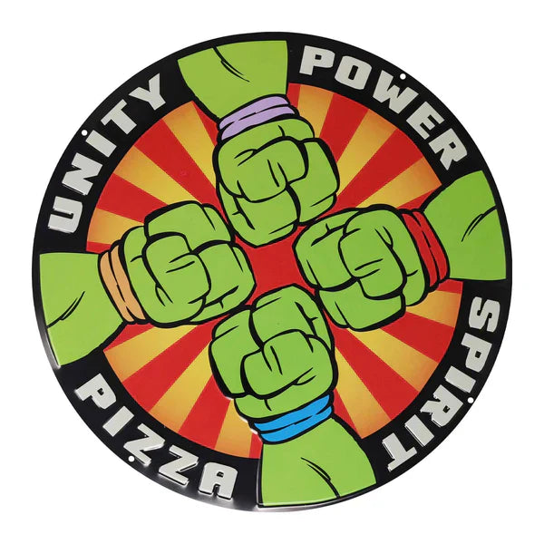 Teini-ikäiset mutanttininjakilpikonnat -metallikyltti - Pizza Power 