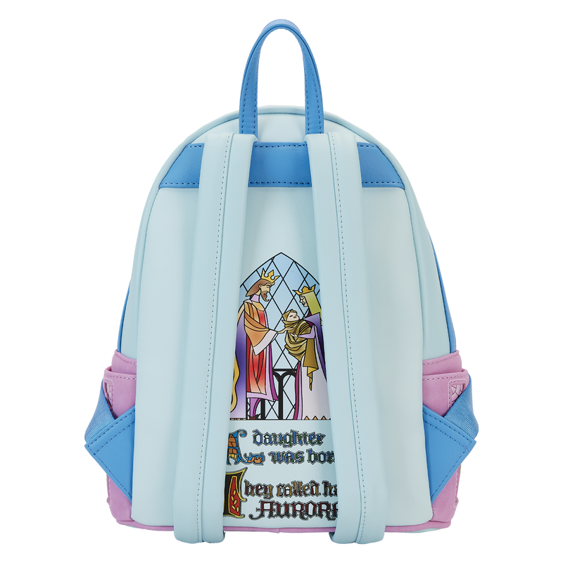 Miegančiosios gražuolės mini kuprinė – vitražinė pilis