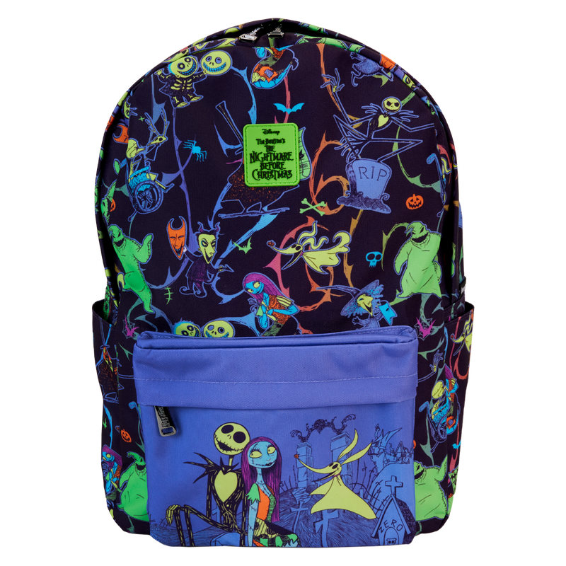 Sac à dos L'Étrange Noël de Monsieur Jack - Neon Glow All-Over Print Nylon