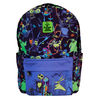 Sac à dos L'Étrange Noël de Monsieur Jack - Neon Glow All-Over Print Nylon