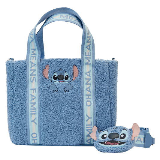 Tote Bag avec Porte Monnaie Lilo et Stitch - Stitch "Sherpa"